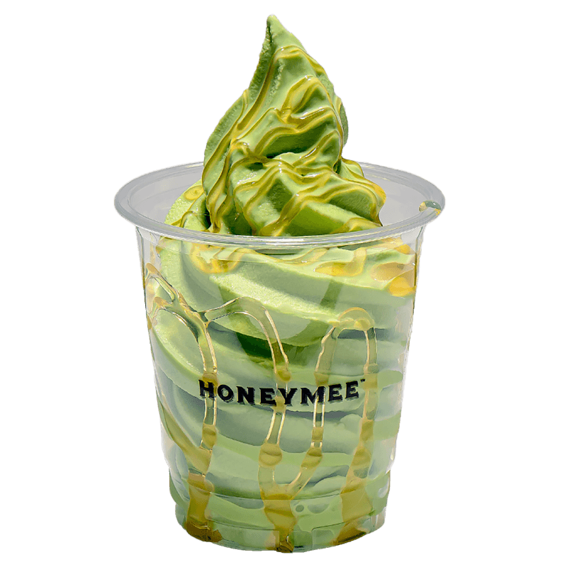 Matcha Sweetie — matcha True Milk Ice Cream drizzled with raw honey